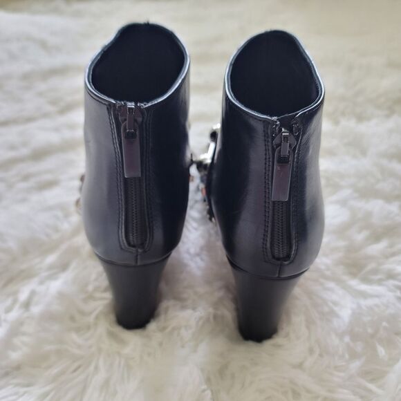 Donald J. Pliner Black Ankle Boots with Silver Studs - Picture 3 of 8